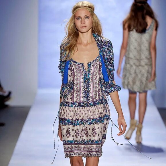 RARE Rebecca Taylor Floral SS 2009 Silk Dress ASO Mitchie Torres (Demi Lovato) - Picture 2 of 10